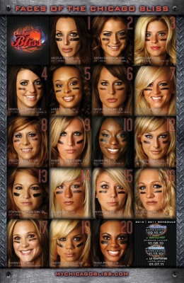 LFL Chicago Bliss 2010 Team Roster Poster