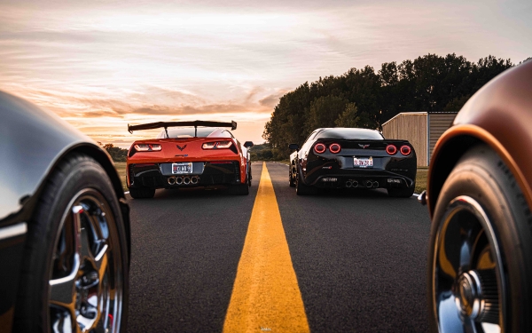 4 Generations of ZR1 Corvettes - C3, C4, C6, C7