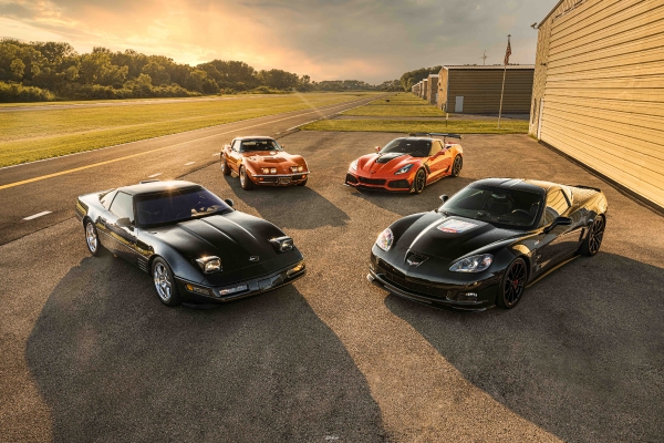 4 Generations of ZR1 Corvettes - C3, C4, C6, C7