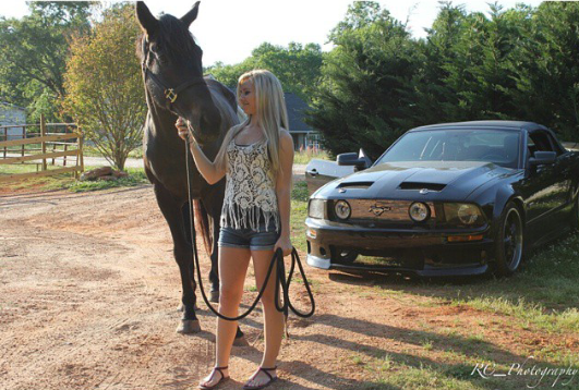 Taylor Sloan with her 2005 Ford Mustang GT Convertible