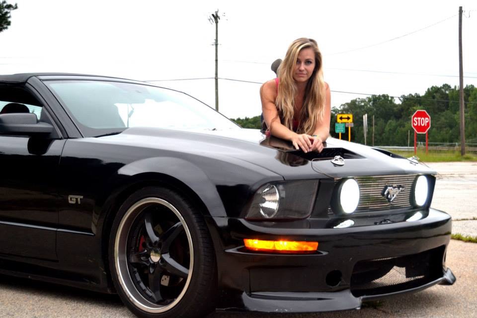 Taylor Sloan with her 2005 Ford Mustang GT Convertible