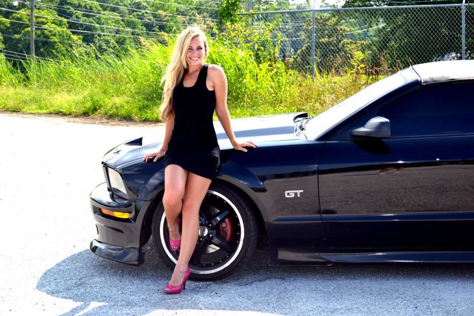 Taylor Sloan with her 2005 Ford Mustang GT Convertible