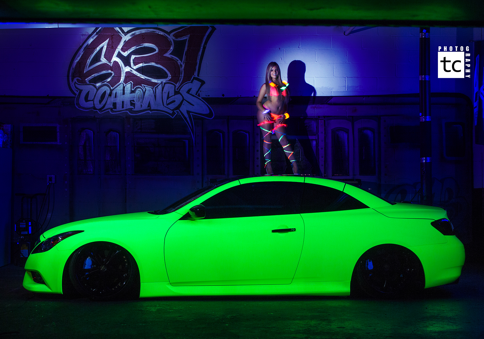 Hi-Liter Yellow Wrapped Infiniti G37 by 631 Coatings