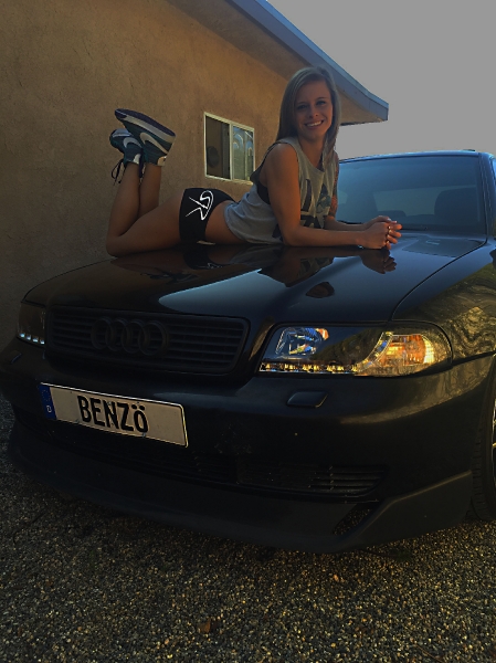 Zelanna Sessions with her Audi A4