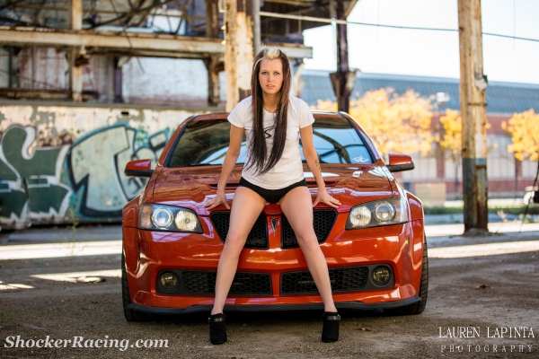 Krysten Brents with her G8 GT and Mustang 5.0_5