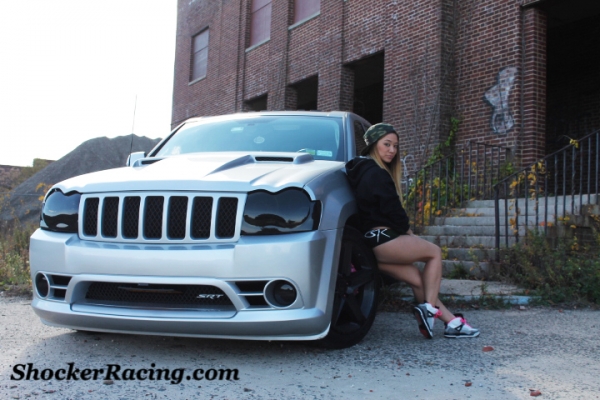 Natasha Tyrrell with her Jeep SRT8_5