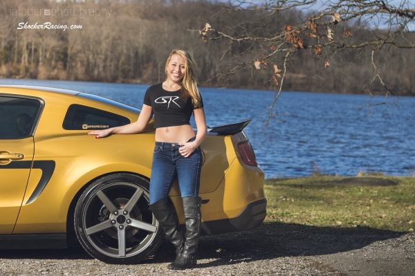 Morgan Kitzmiller photoshoot with Isaac Reber's Mustang_1