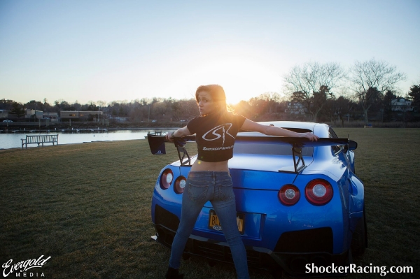 Alyssa Pallant with Sam Silva's Liberty Walk GTR R35