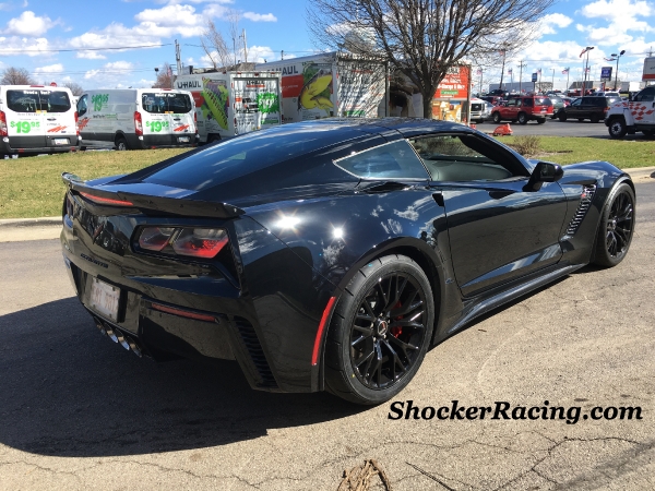 19x12 Gloss Black Wheels for C7Z06 with 345 Nitto NT05R Drag Radials