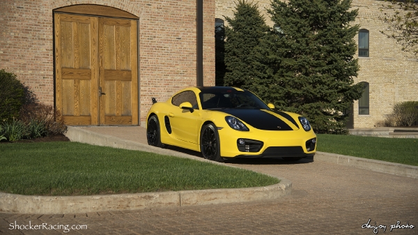 Racing Yellow Porsche Cayman 981 with O.Z. Leggera HLT's_3