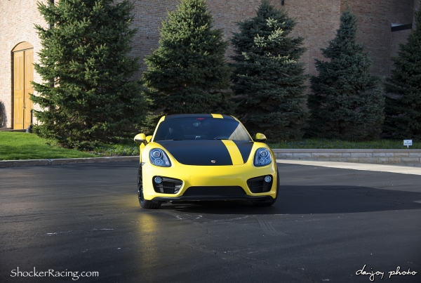 Racing Yellow Porsche Cayman 981 with O.Z. Leggera HLT's_2