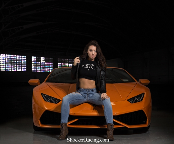 Bex Russ for ShockerRacingGirls with a Bentley and Lambo_4