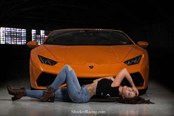 Bex Russ for ShockerRacingGirls with a Bentley and Lambo_5