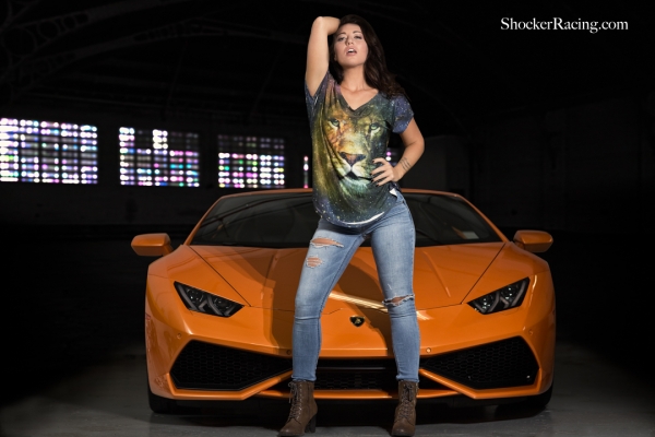 Bex Russ for ShockerRacingGirls with a Bentley and Lambo_7