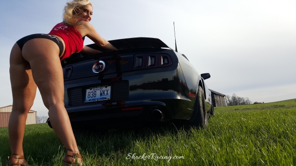 Jennifer Combs with her 2014 Ford Mustang GT