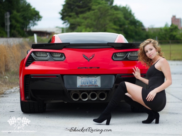 Sarah Senecal with a C7 Z06 for ShockerRacingGirls