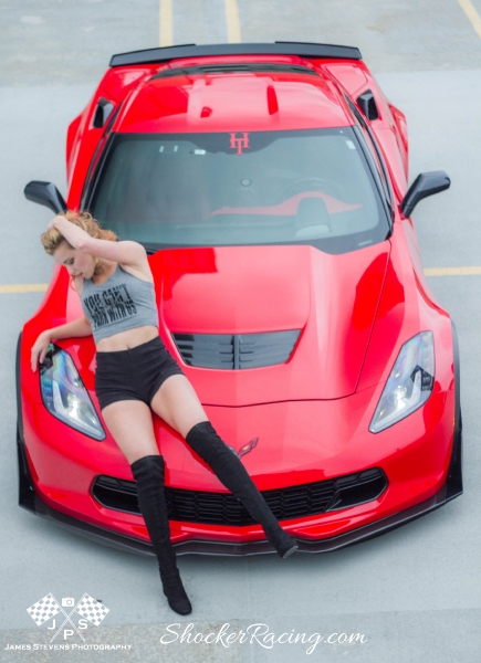 Sarah Senecal with a C7 Z06 for ShockerRacingGirls