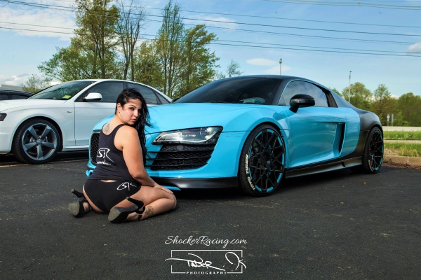 Alex Stone with an Audi R8 for ShockerRacingGirls