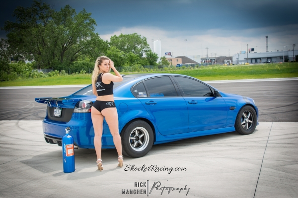 Adriannka with Nick Manchen's G8 GT for ShockerRacingGirls