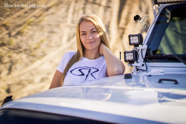 Brianna Kamyszek for ShockerRacing Girls with her Jeep