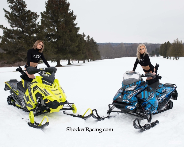 Lam and Courtney Lynn for ShockerRacing Girls with Snowmobiles