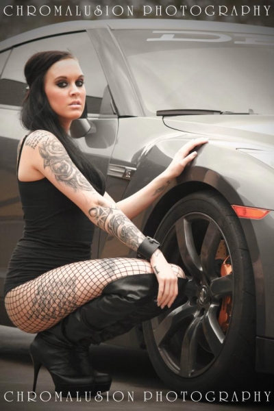 Chromalusion Photography shoot with Kelly Heeth and Josh's GTR