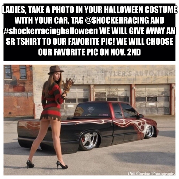 Miss4V Promoting the #ShockerRacingHalloween Contest