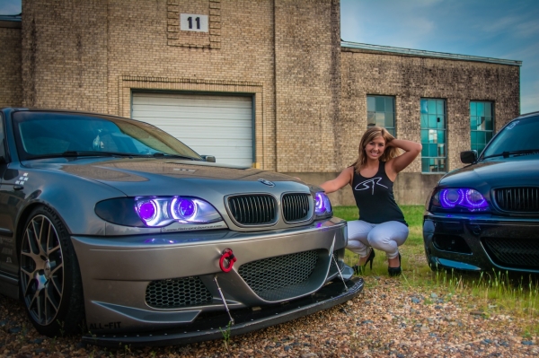 Allison Hoffmann with her BMW 325i