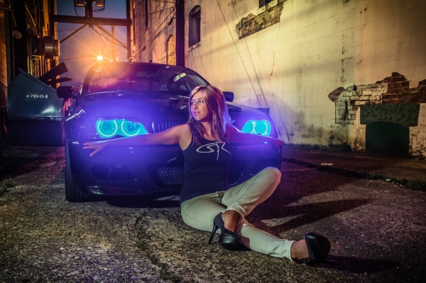 Allison Hoffmann with her BMW 325i