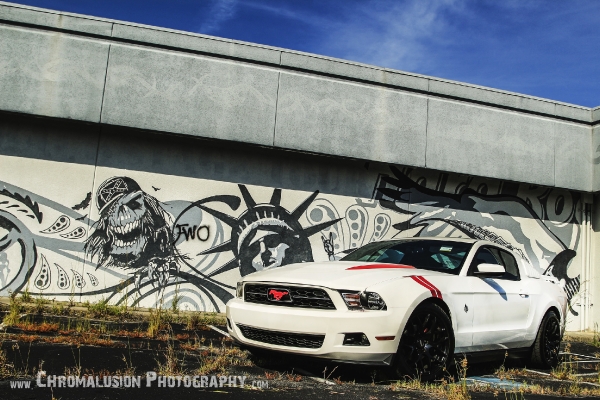 Elizabeth Marcum with her Mustang - Photos by Chromalusion Photography