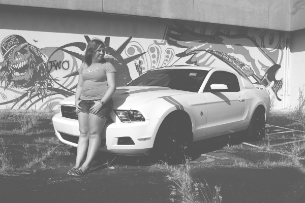 Elizabeth Marcum with her Mustang - Photos by Chromalusion Photography