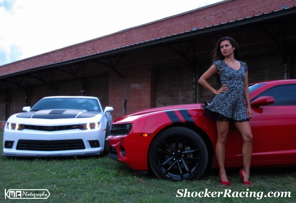 Kristen Benavides with her friends Camaros