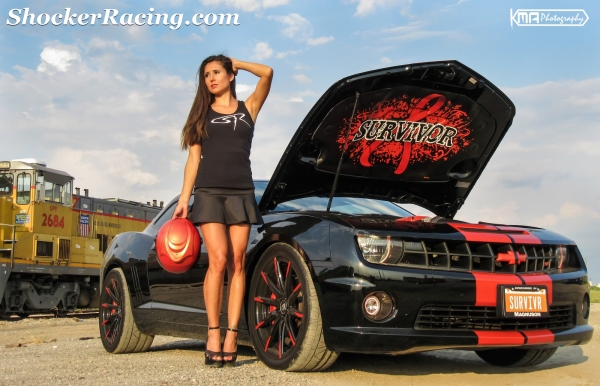 Kristen Benavides with her Magnuson Supercharged Camaro SS