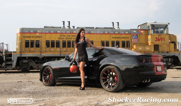 Kristen Benavides with her Magnuson Supercharged Camaro SS