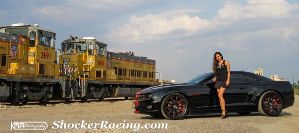 Kristen Benavides with her Survivor Camaro SS for ShockerRacingGirls_3