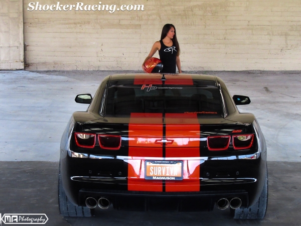 Kristen Benavides with her Survivor Camaro SS for ShockerRacingGirls_4