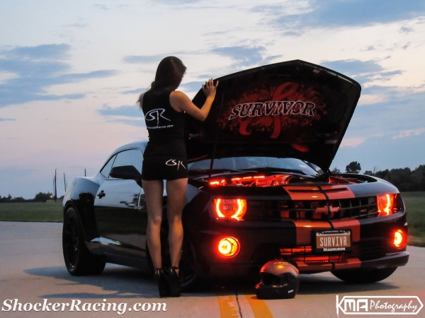 Kristen Benavides with her Magnuson Supercharged Camaro SS