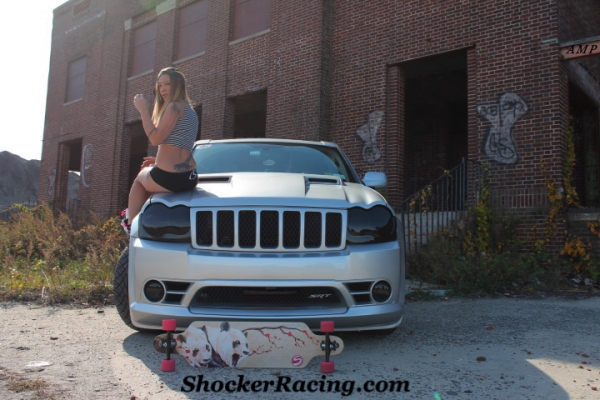 Natasha Tyrrell with her Jeep SRT8_1
