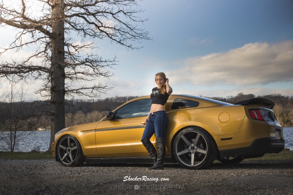 Morgan Kitzmiller photoshoot with Isaac Reber's Mustang_6
