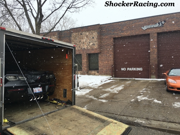 C7 Z06 dropped off at Speed Inc.