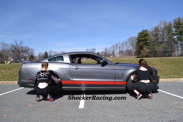 Sam Potter and her friend Katya with a 2014 Shelby GT500_6