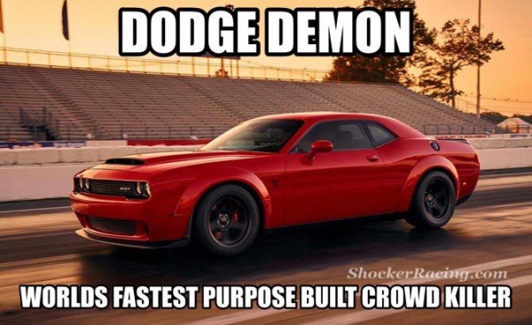 Dodge Demon Unveiling Crowd Killer Meme