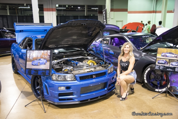 MrsShockerRacing with a pair of GTR's at Tuner Evo Chicago 2017