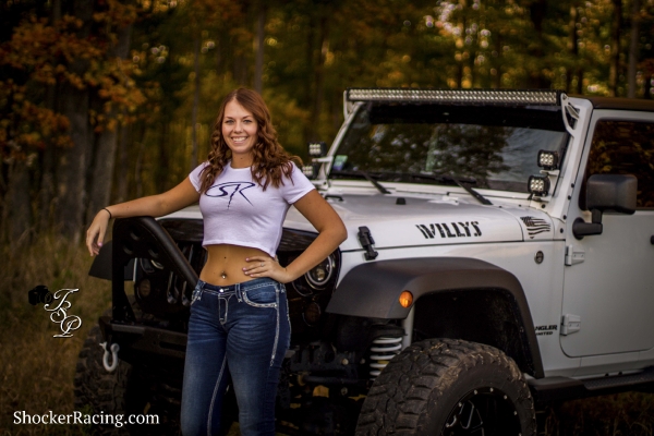 Brianna Kamyszek for ShockerRacing Girls with her Jeep