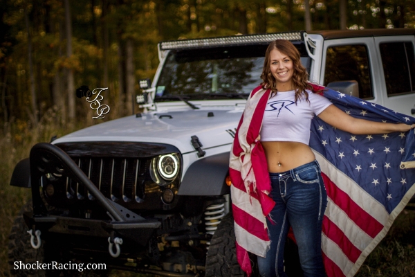 Brianna Kamyszek for ShockerRacing Girls with her Jeep