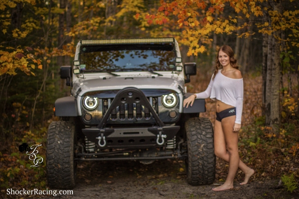 Brianna Kamyszek for ShockerRacing Girls with her Jeep