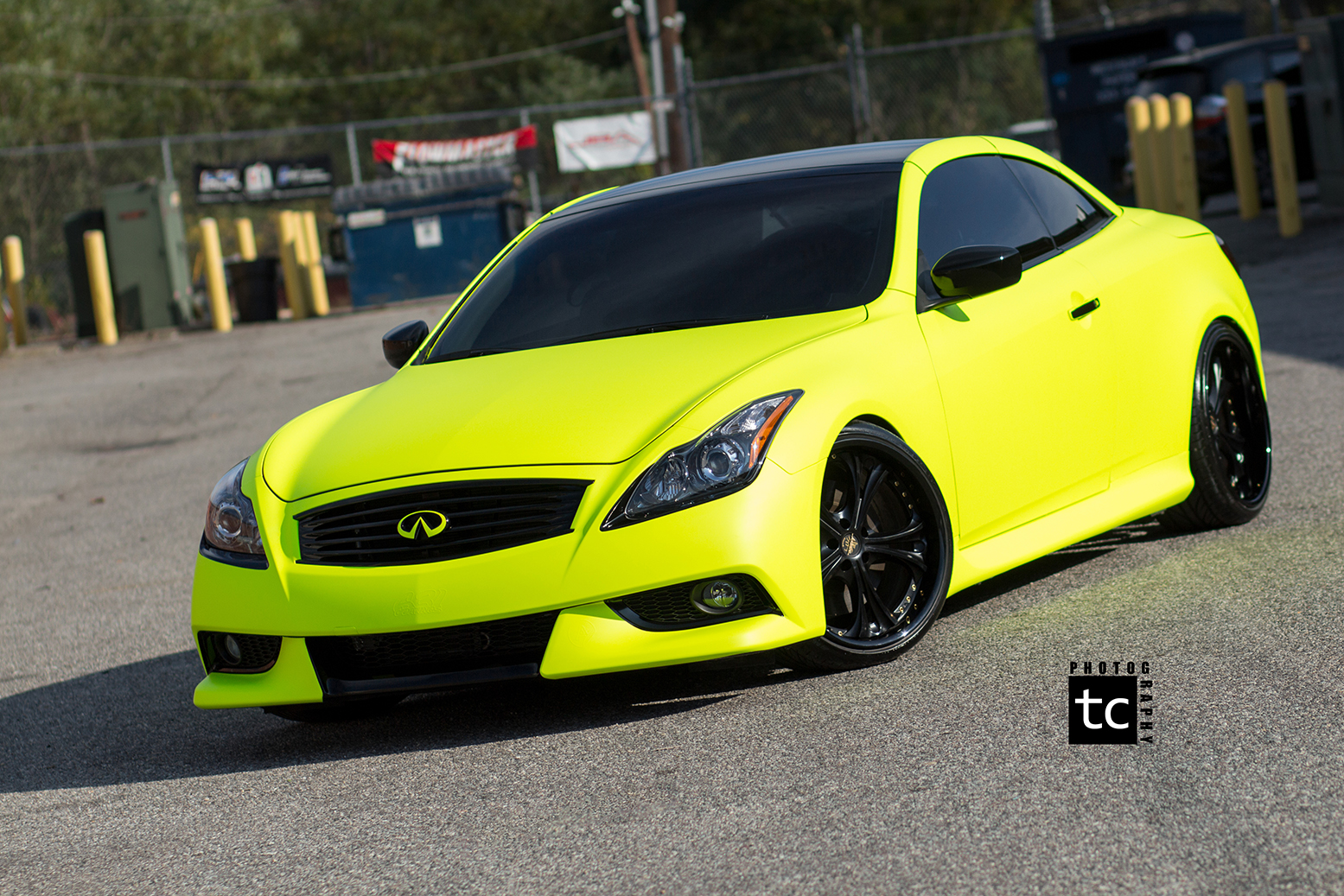 Hi-Liter Yellow Wrapped Infiniti G37 by 631 Coatings