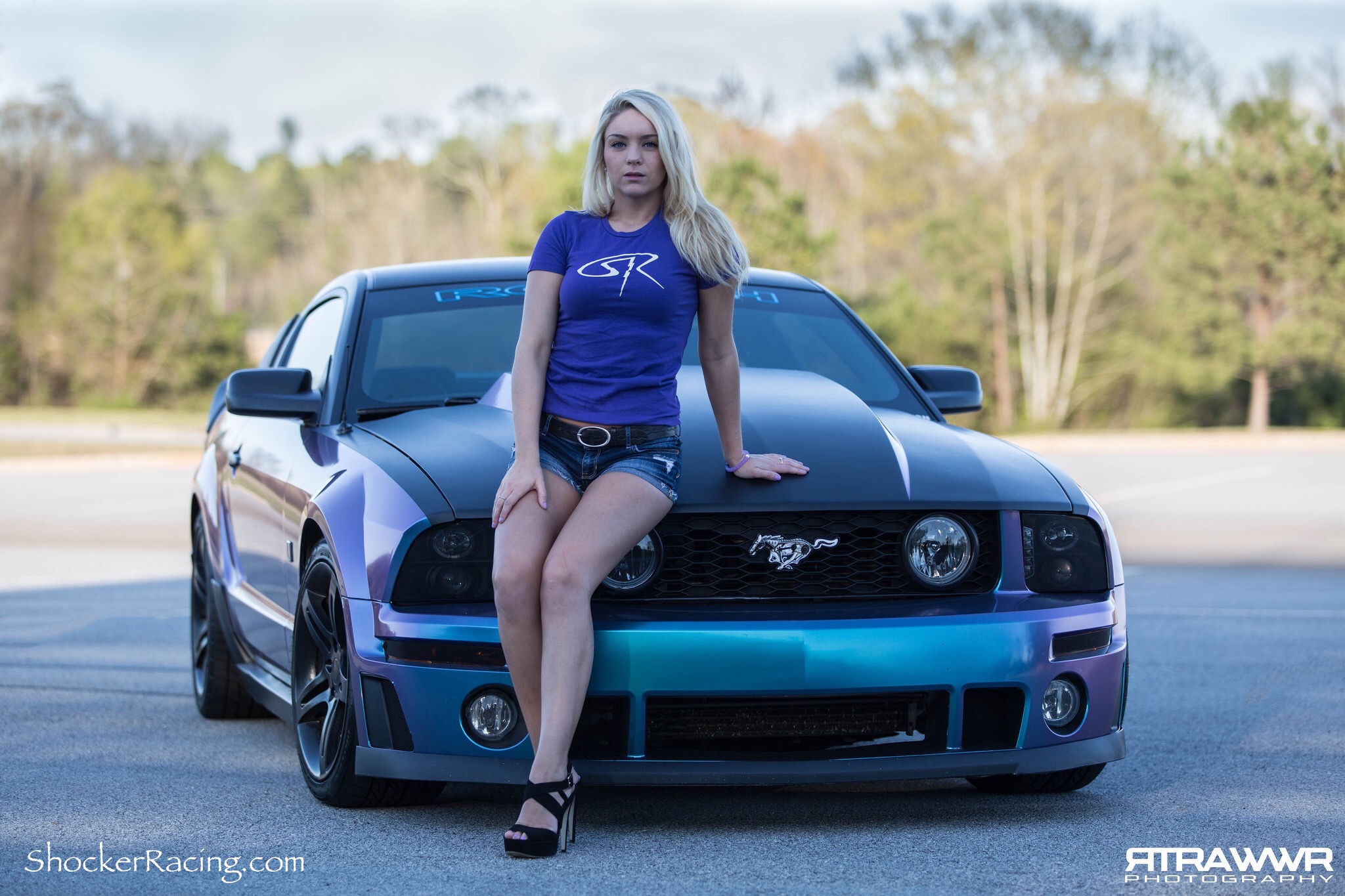 Megan Lyda with her Mustang
